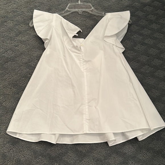 Zara ruffled white top - Picture 4 of 4